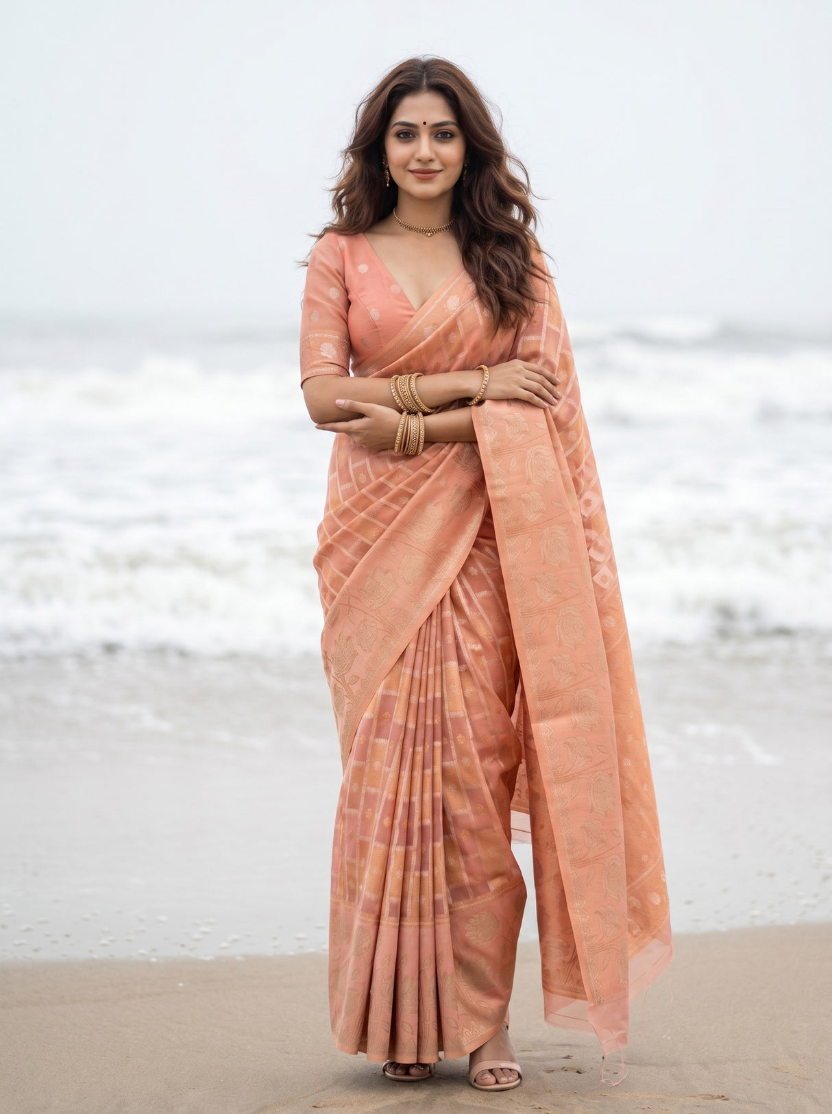 MIMOSA Saree Saree — front view on mannequin