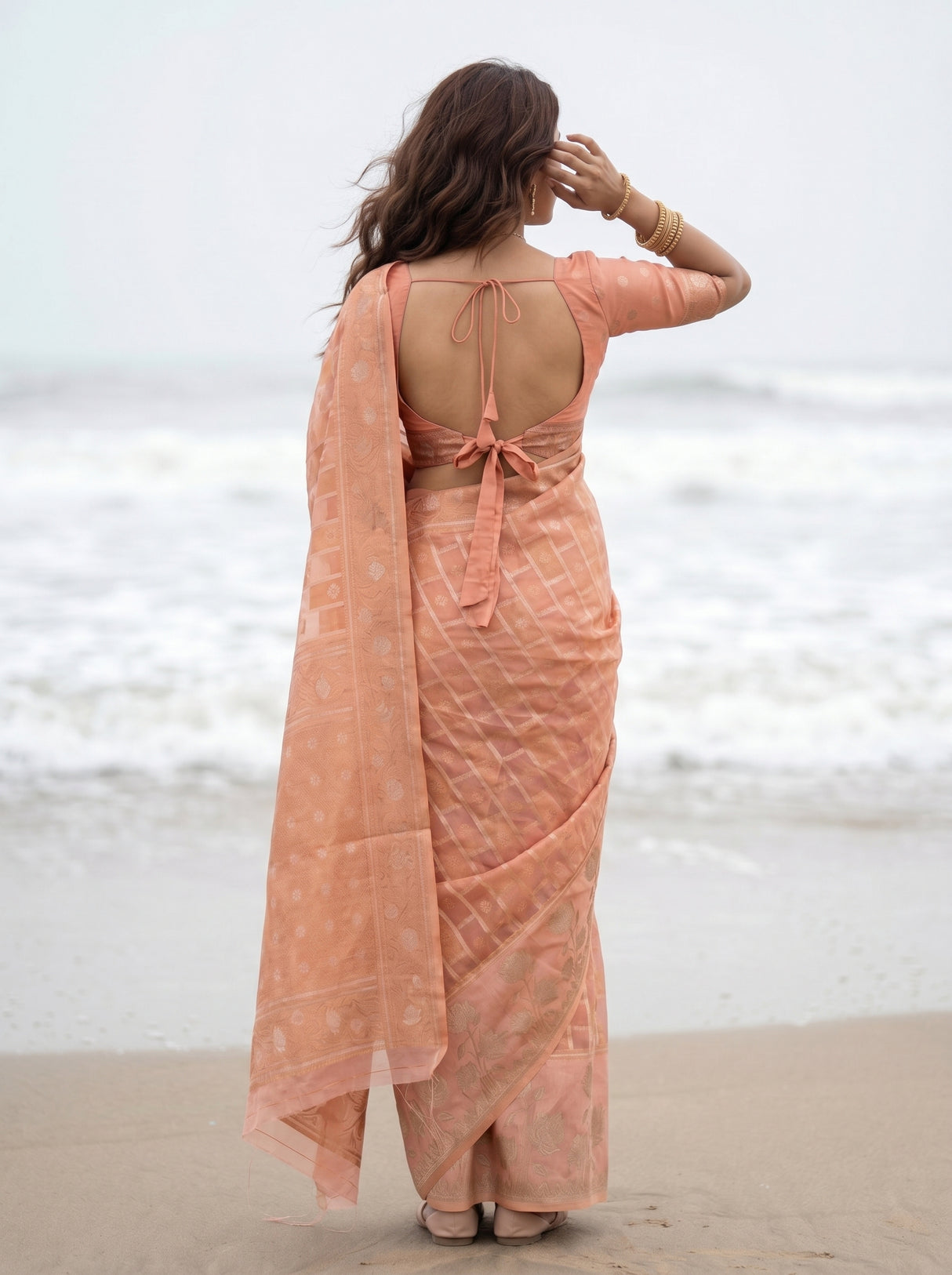 MIMOSA Saree Saree — pose 2 styling detail
