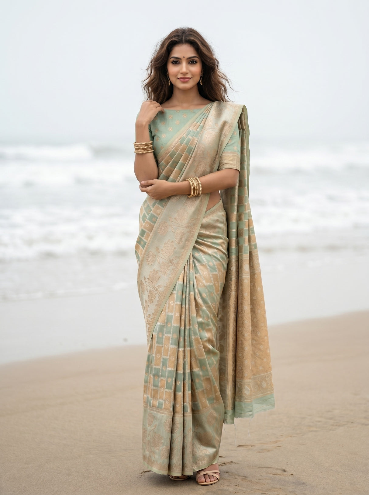 MIMOSA Saree Saree — front view on mannequin