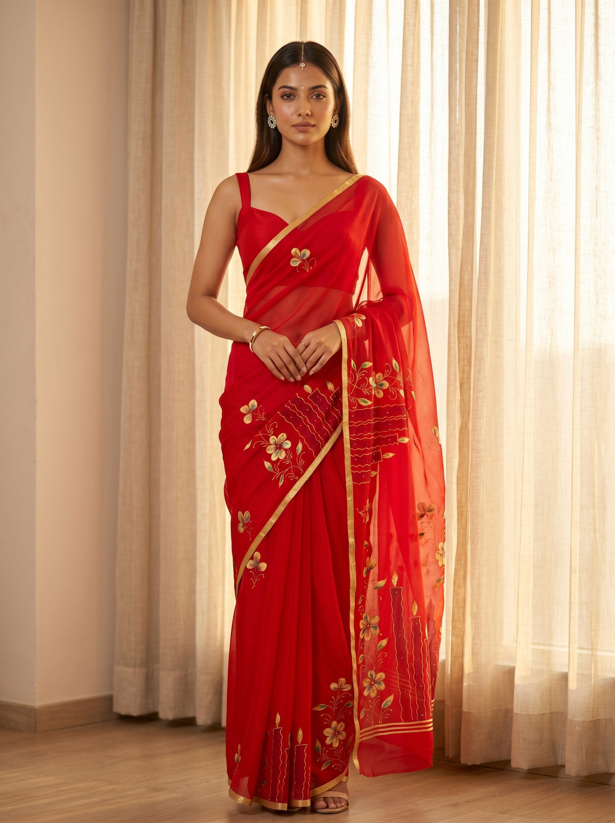 MIMOSA Saree Saree — front view on mannequin