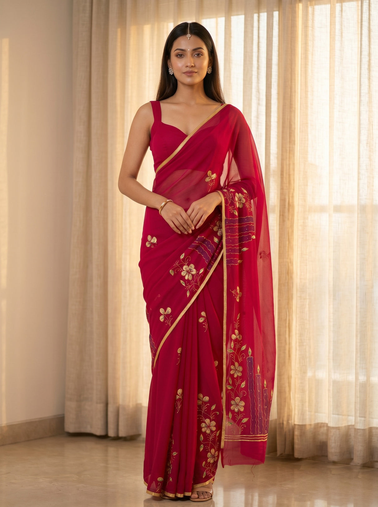 MIMOSA Saree Saree — front view on mannequin