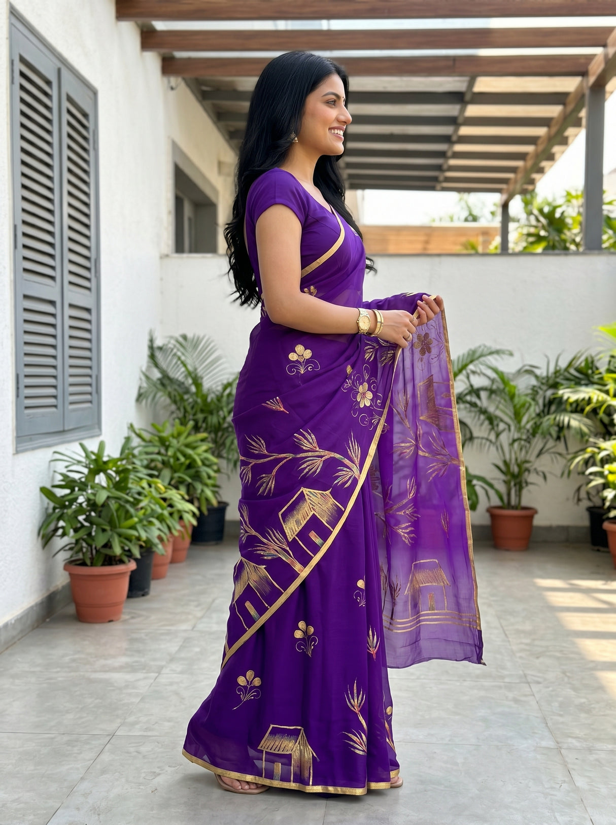 MIMOSA Saree Saree — pose 3 styling detail