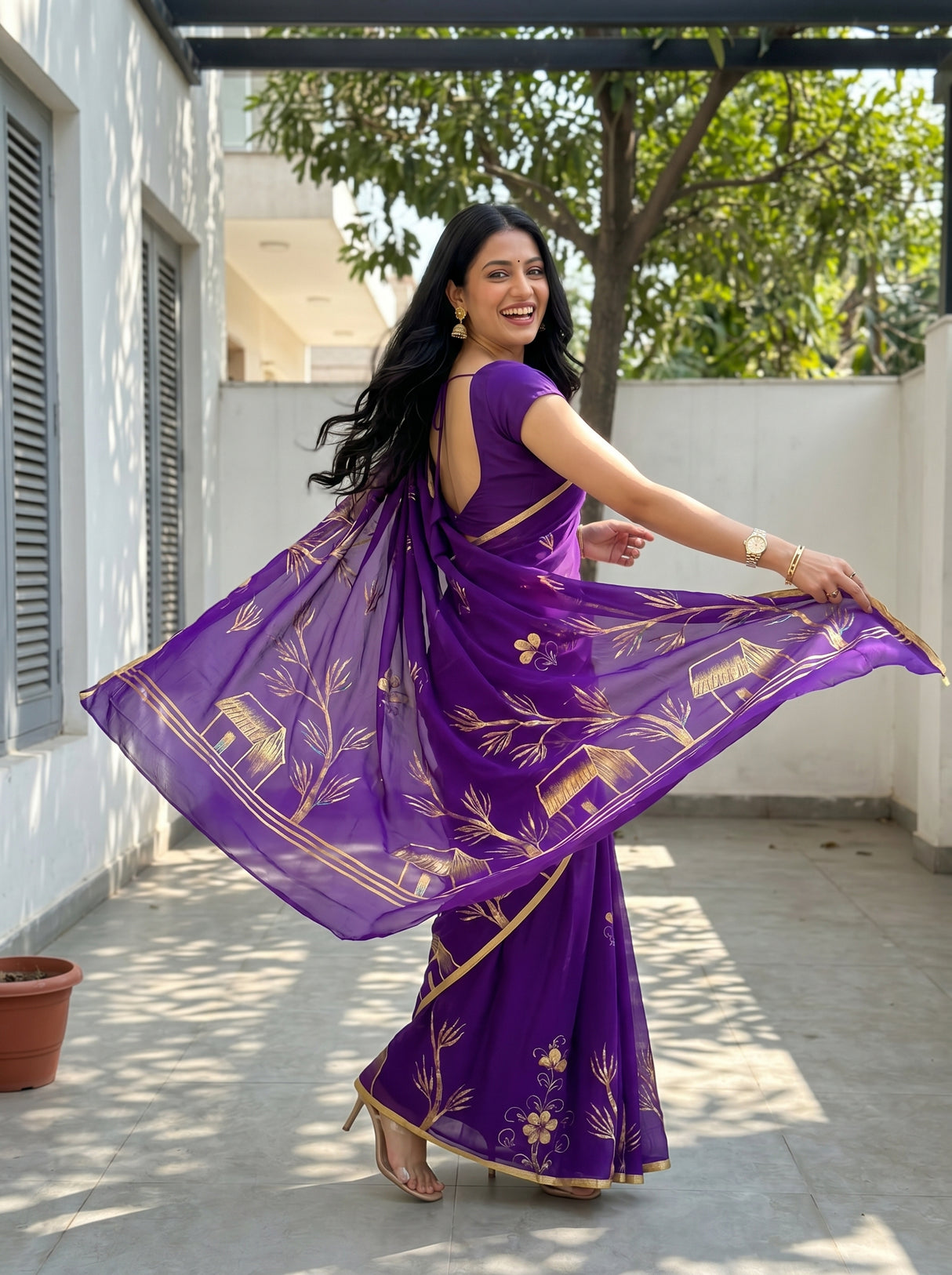 MIMOSA Saree Saree — pose 5 styling detail