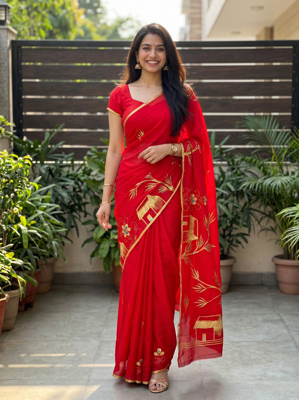 MIMOSA Saree Saree — front view on mannequin