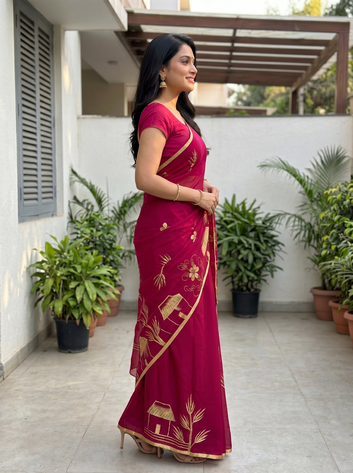 MIMOSA Saree Saree — pose 3 styling detail