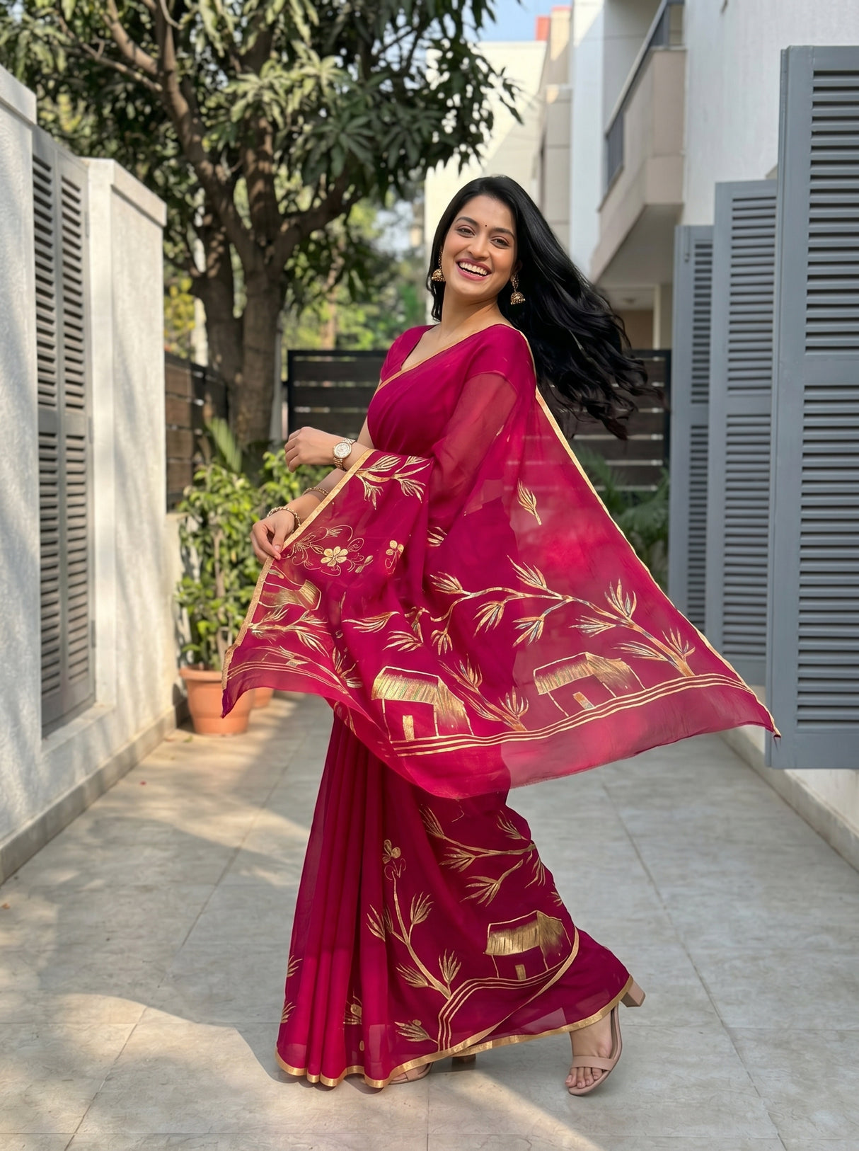 MIMOSA Saree Saree — pose 5 styling detail