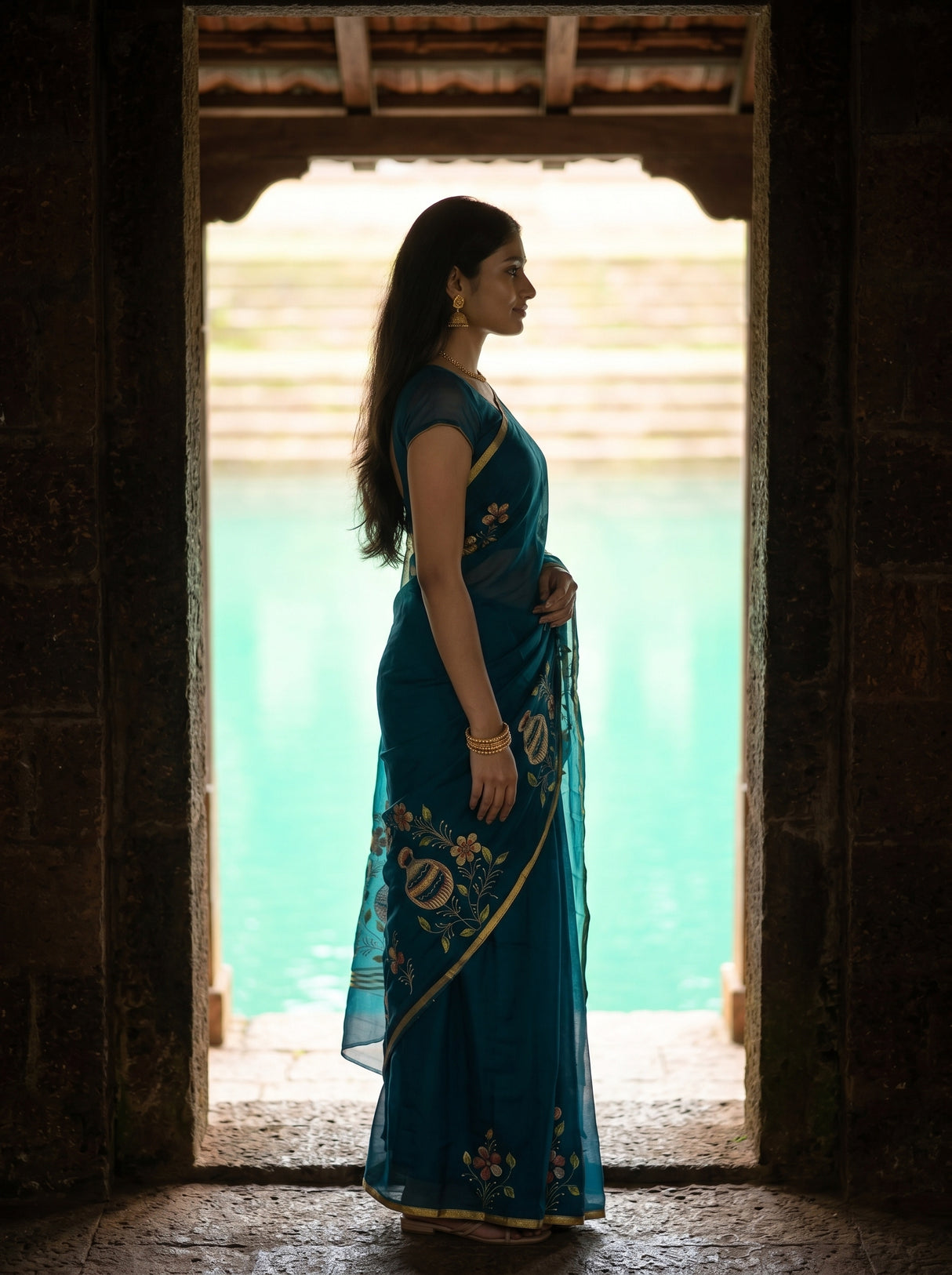 MIMOSA Saree Saree — pose 3 styling detail