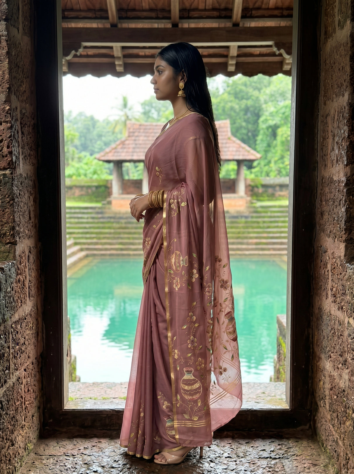 MIMOSA Saree Saree — pose 3 styling detail