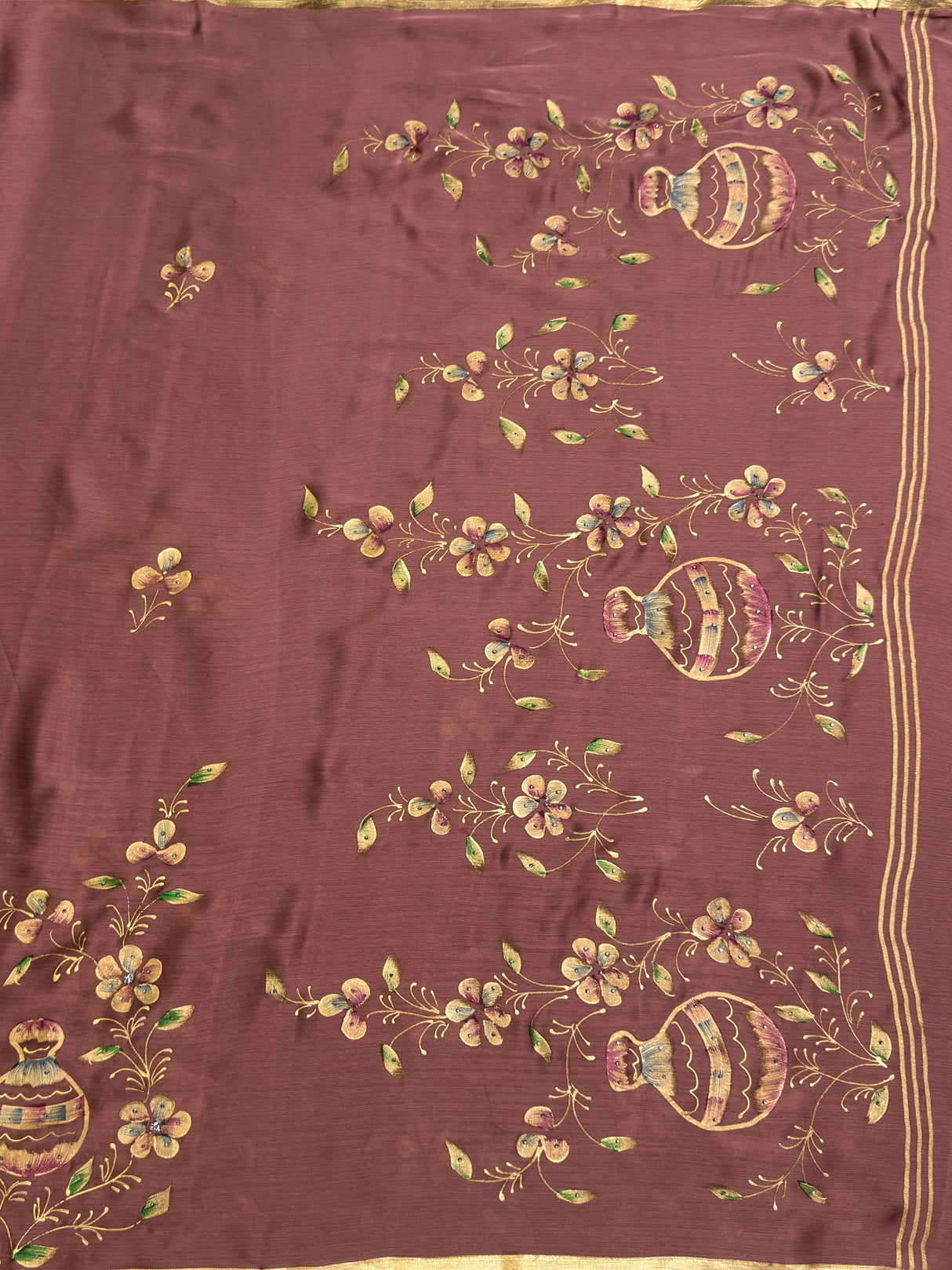 MIMOSA Saree Saree — pallu and zari work detail