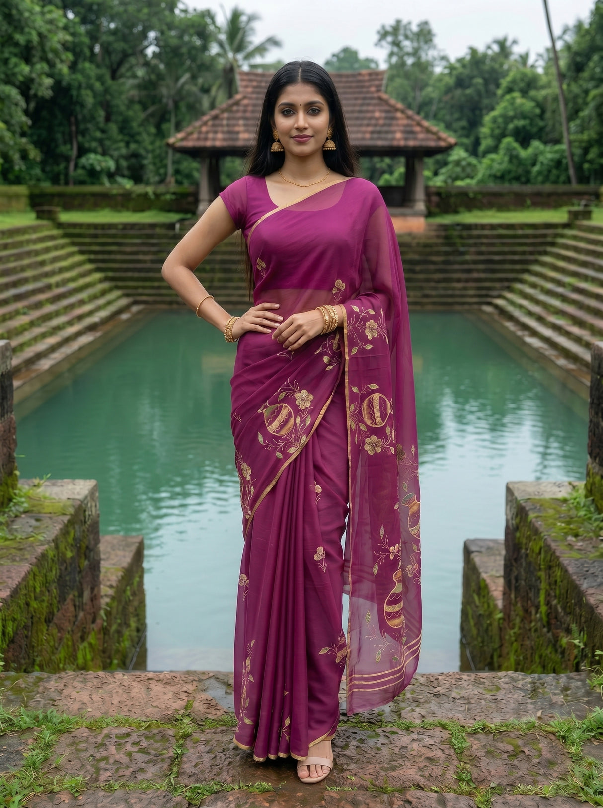 MIMOSA Saree Saree — pose 4 styling detail