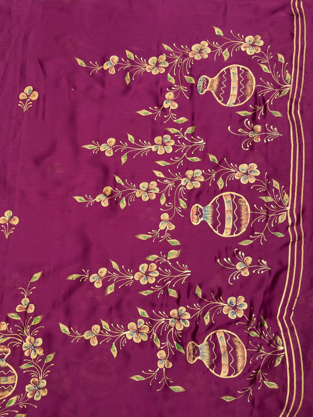 MIMOSA Saree Saree — pallu and zari work detail