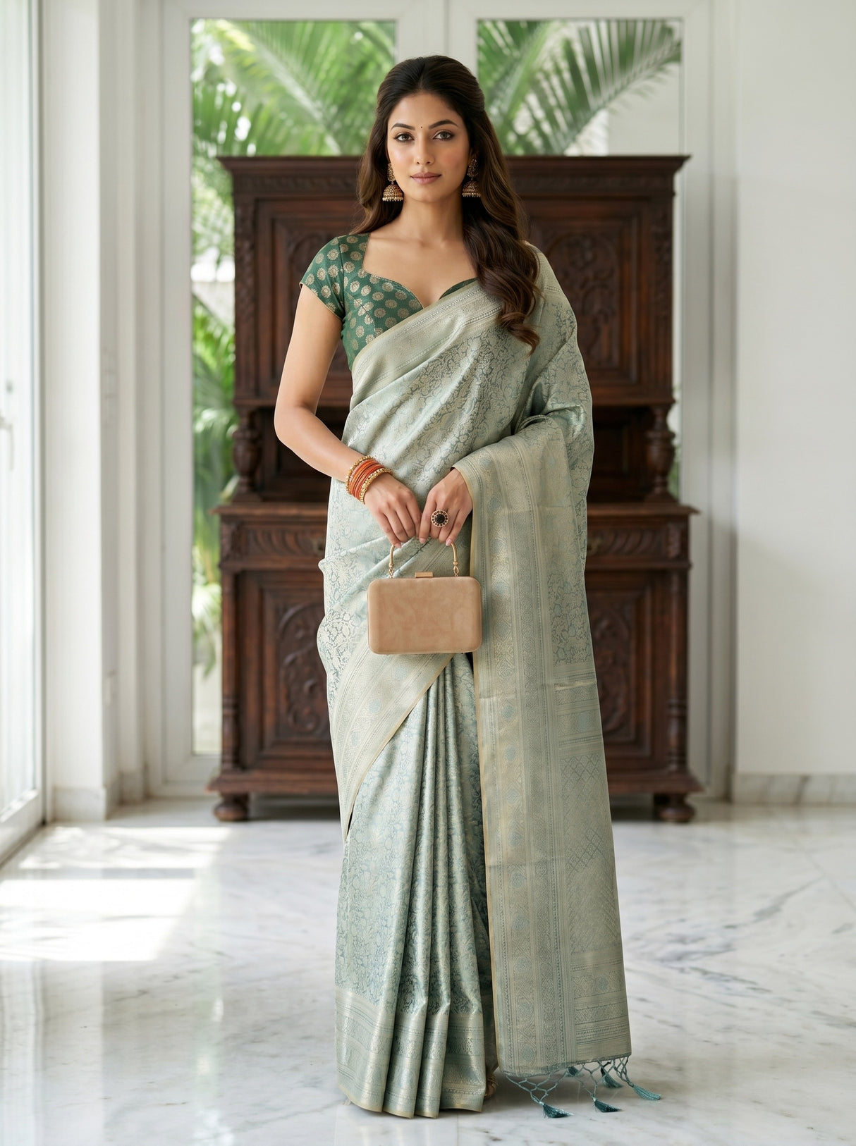 MIMOSA Saree Saree — front view on mannequin