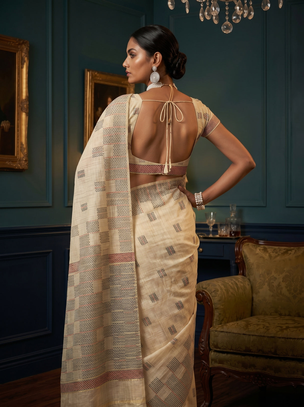 MIMOSA Saree Saree — pose 2 styling detail