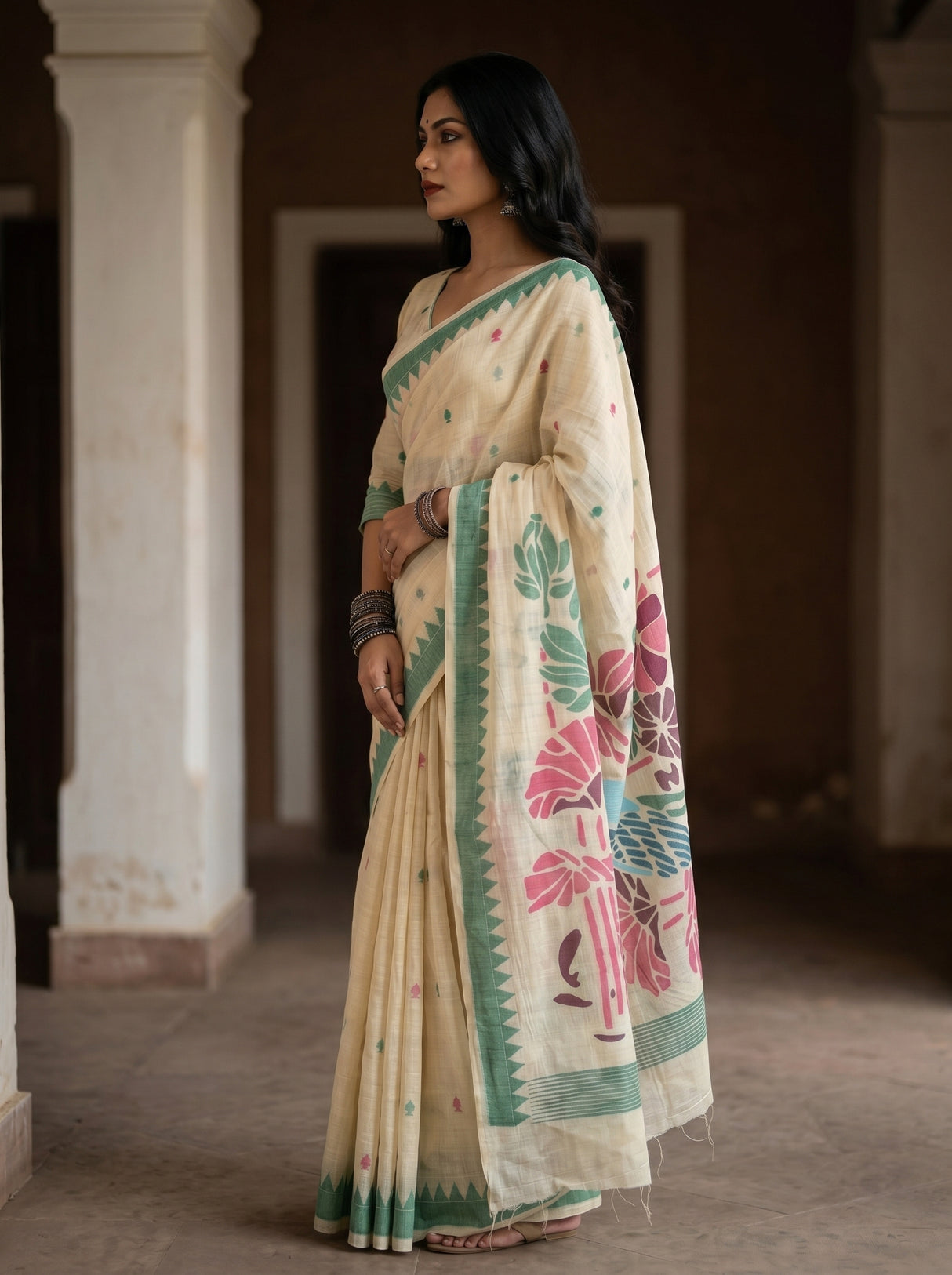 MIMOSA Rama Saree Saree — pose 3 styling detail
