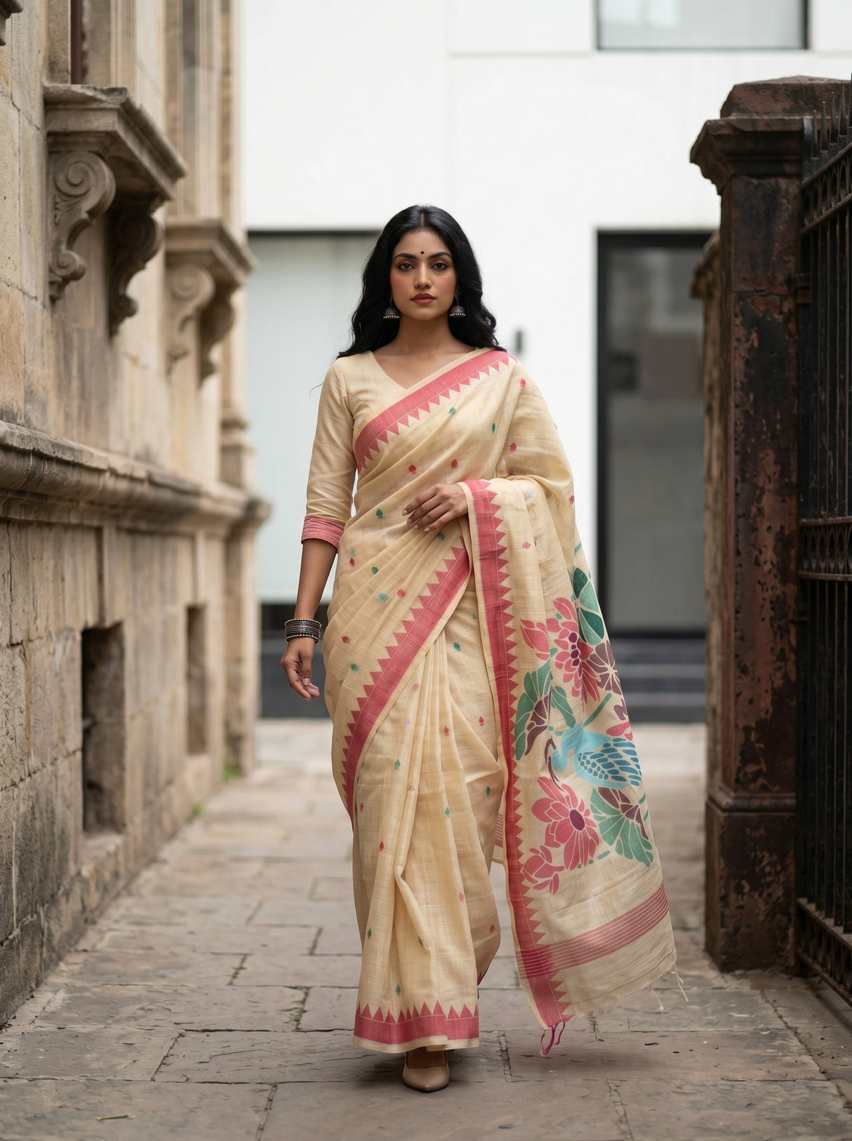 MIMOSA Rani Saree Saree — pose 6 styling detail