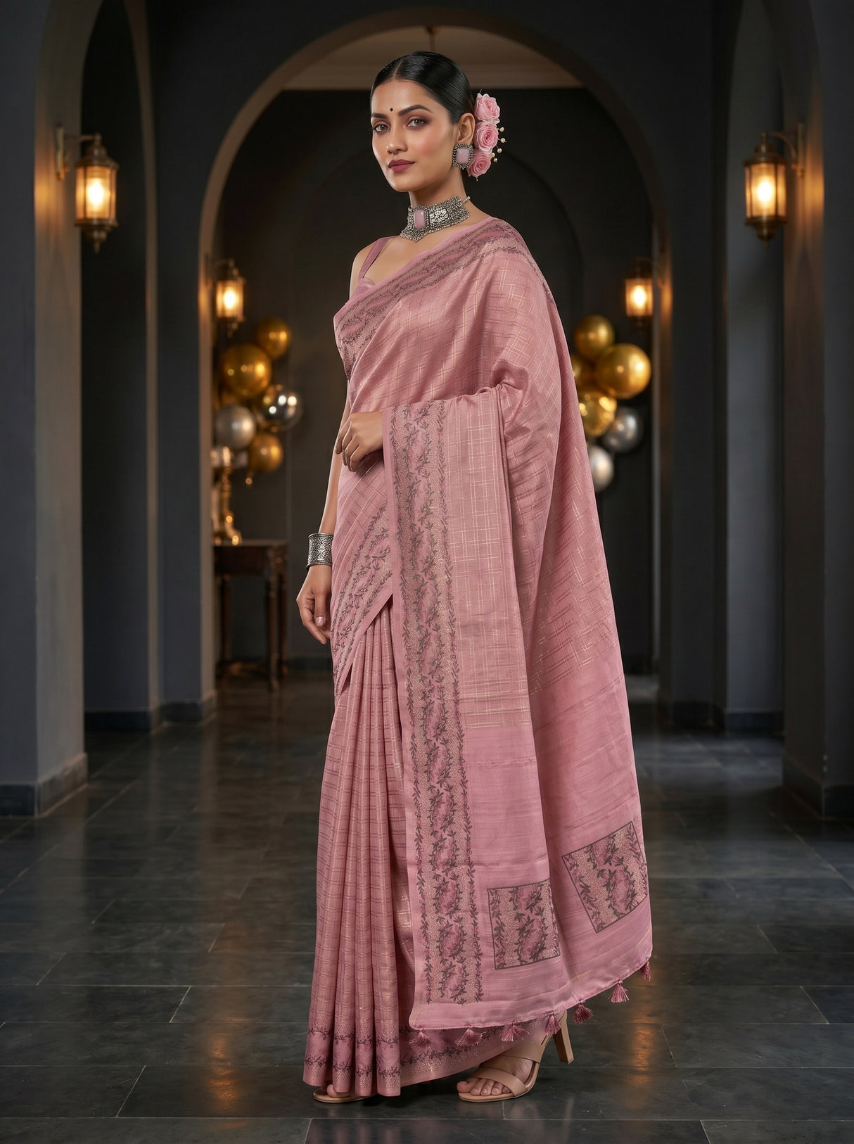 MIMOSA Gajari Saree Saree — pose 5 styling detail