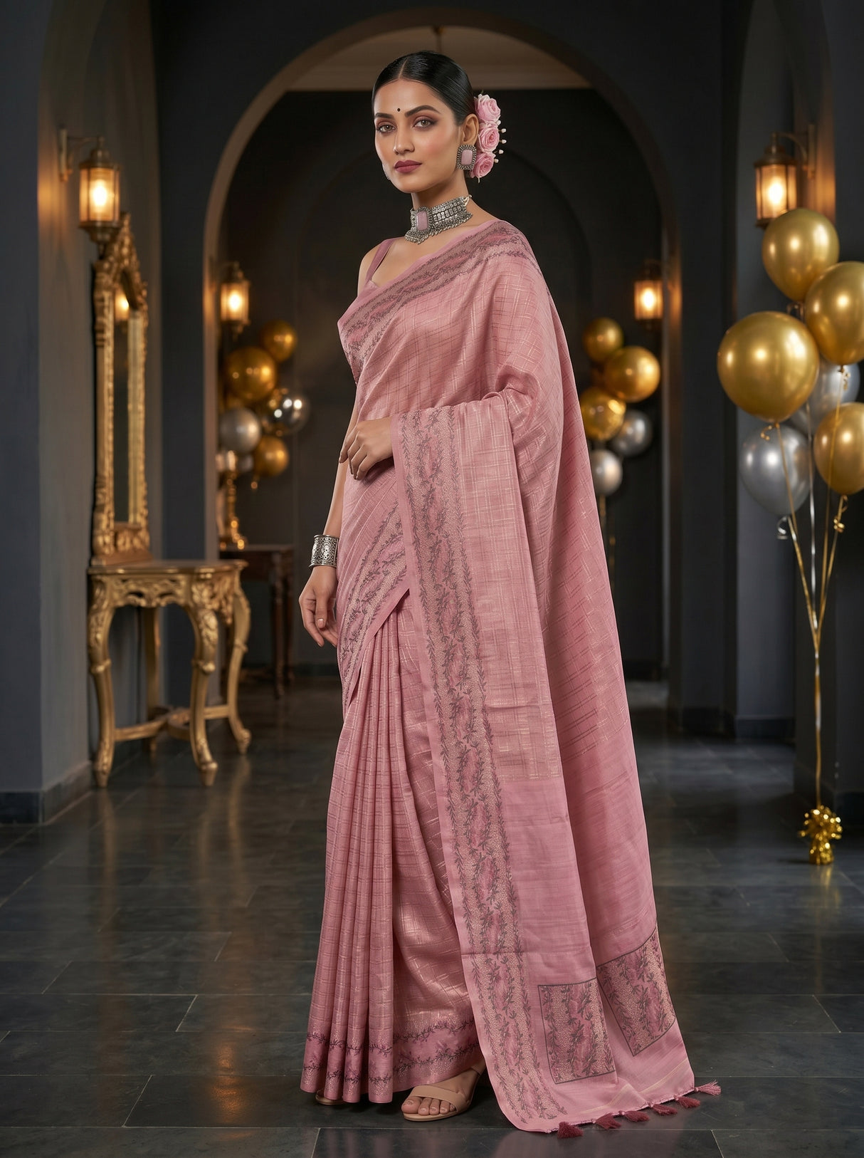 MIMOSA Gajari Saree Saree — pose 9 styling detail