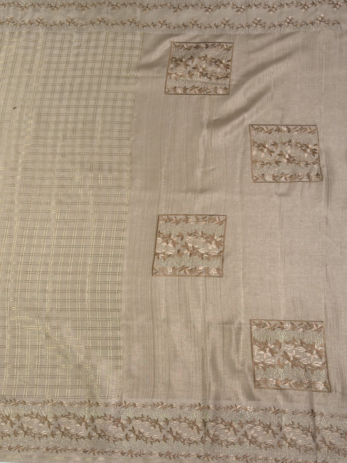 MIMOSA Tussar Saree Saree — pallu and zari work detail