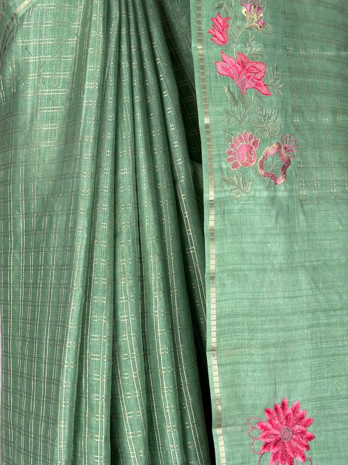 MIMOSA Pista Saree Saree — fleets shot full lifestyle