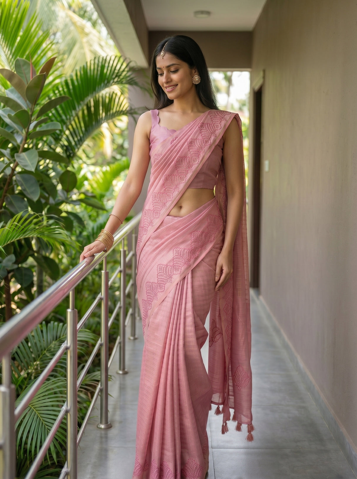 MIMOSA Gajari Saree Saree — pose 10 styling detail