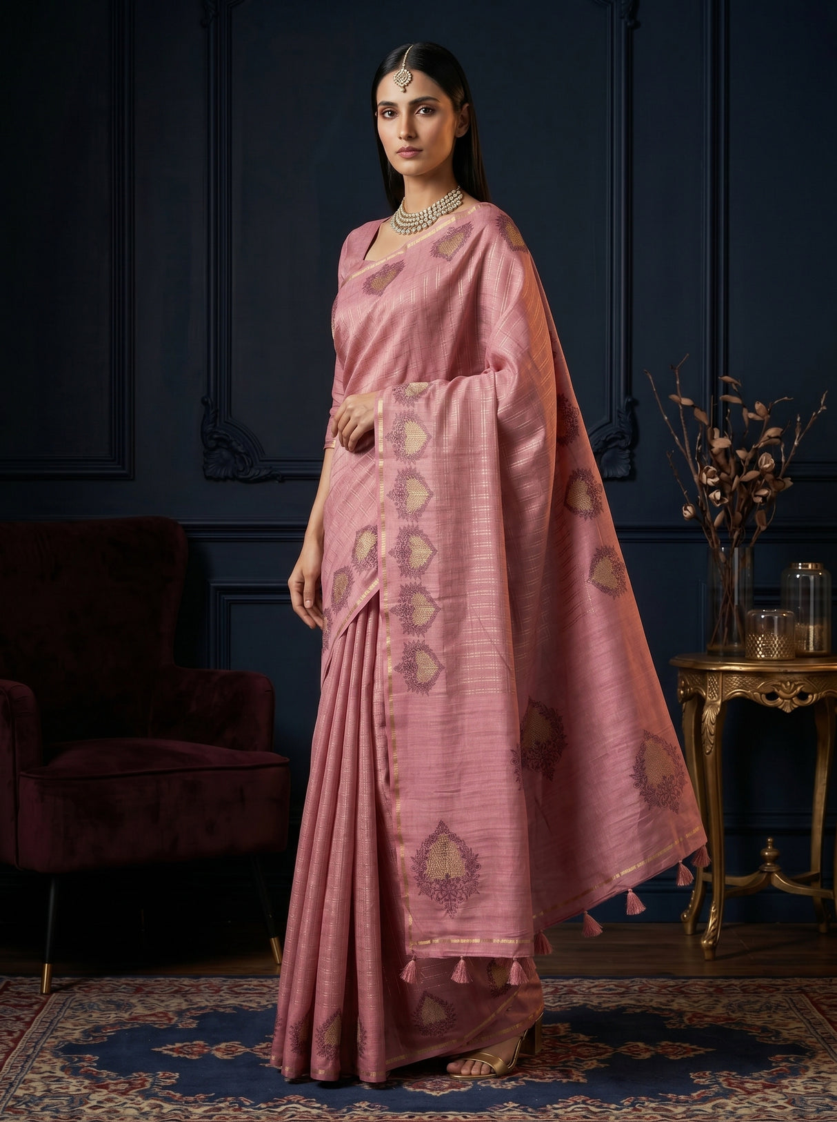 MIMOSA Gajari Saree Saree — pose 5 styling detail