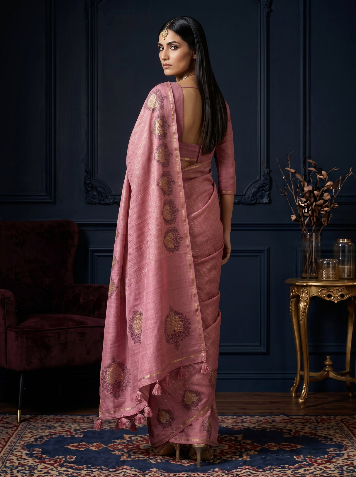 MIMOSA Gajari Saree Saree — pose 9 styling detail