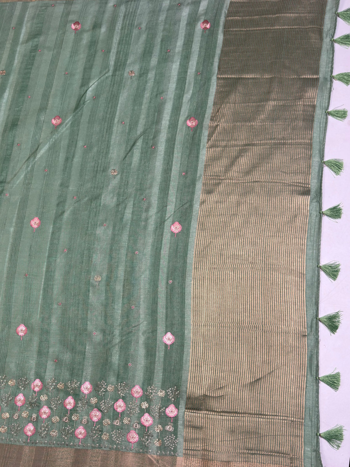 MIMOSA Saree Saree — pallu and zari work detail