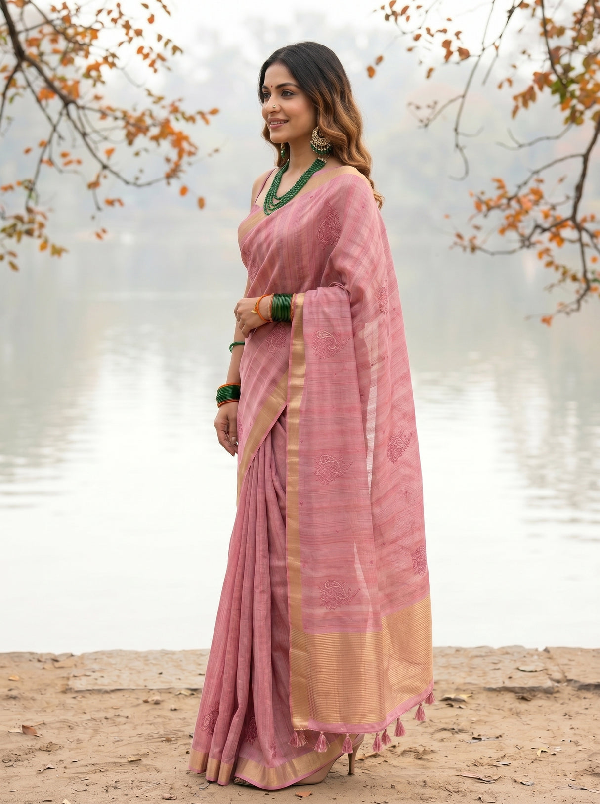 MIMOSA Saree Saree — pose 3 styling detail