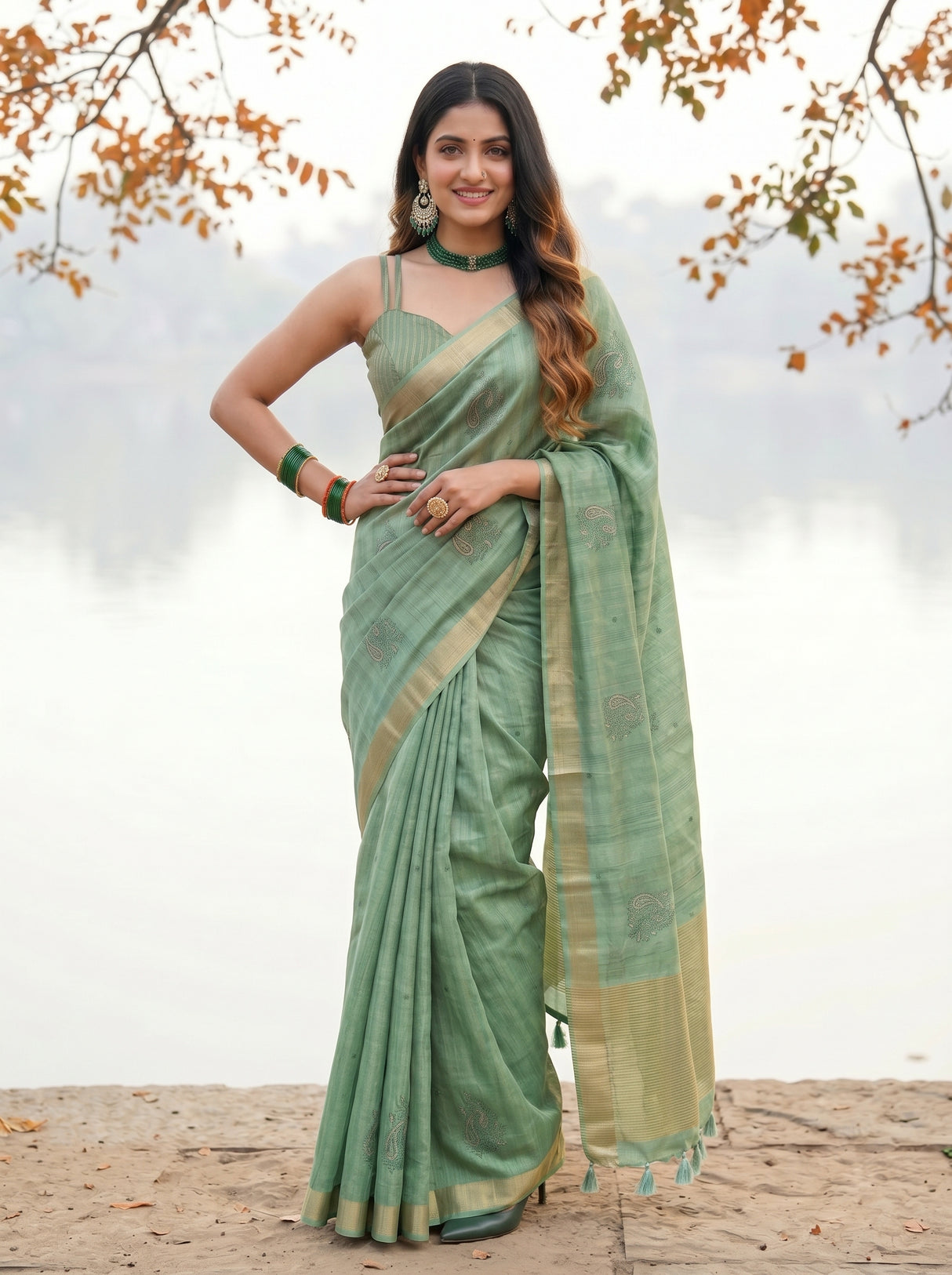 MIMOSA Saree Saree — pose 4 styling detail