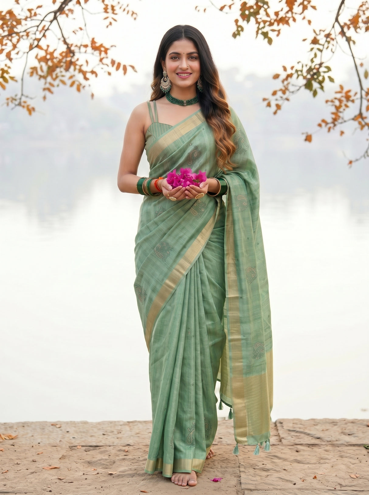 MIMOSA Saree Saree — pose 6 styling detail