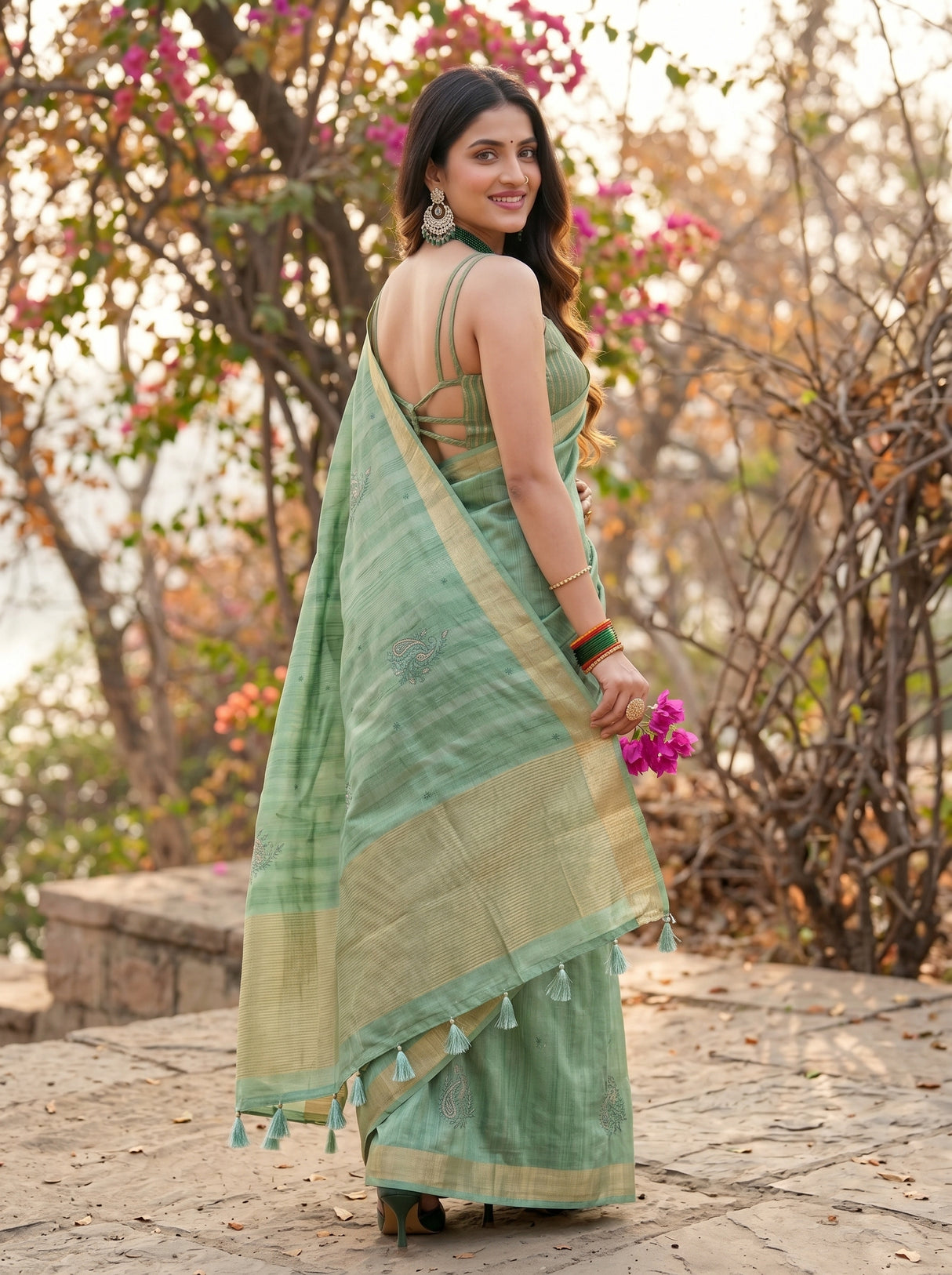 MIMOSA Saree Saree — pose 7 styling detail