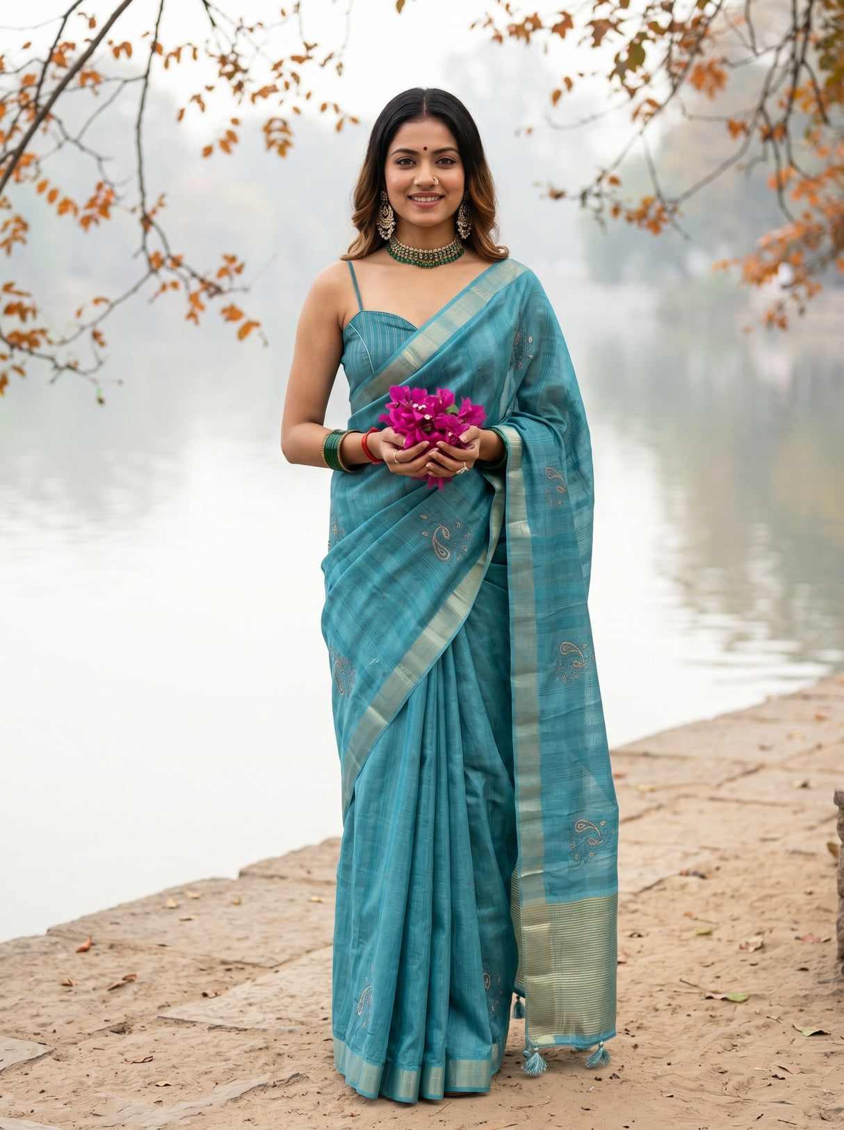 MIMOSA Saree Saree — front view on mannequin