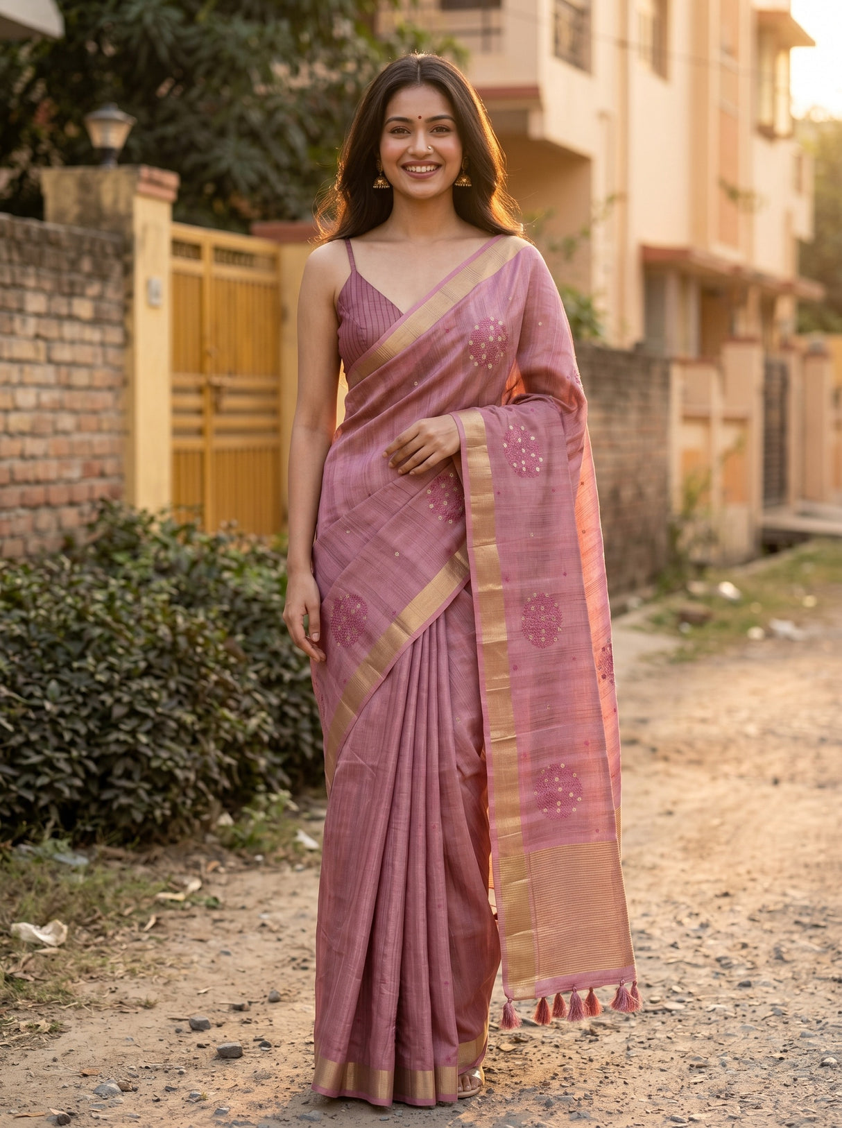 MIMOSA Saree Saree — front view on mannequin