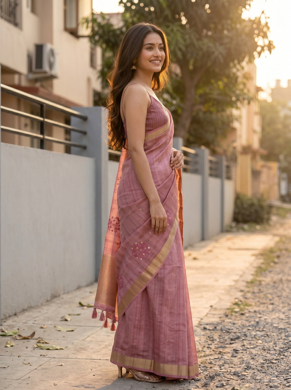 MIMOSA Saree Saree — pose 3 styling detail