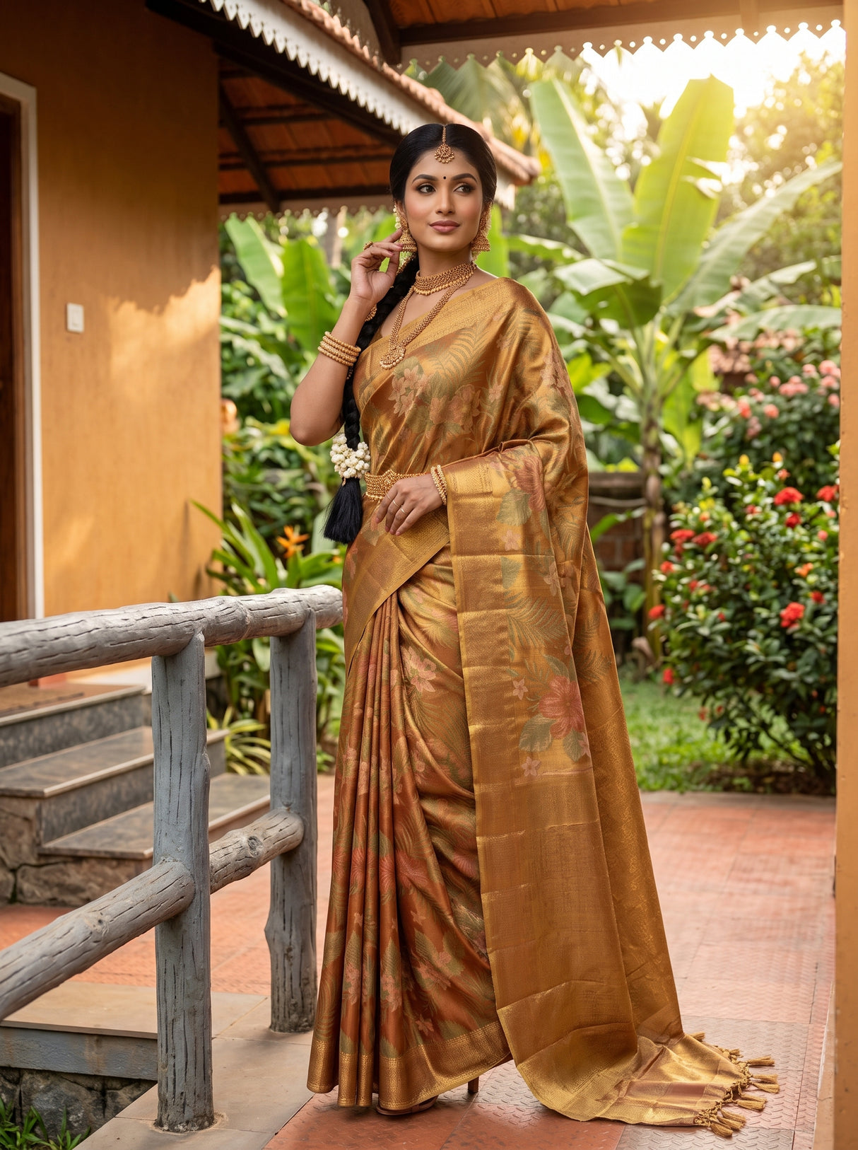MIMOSA Magenta Saree Saree — pose 5 styling detail