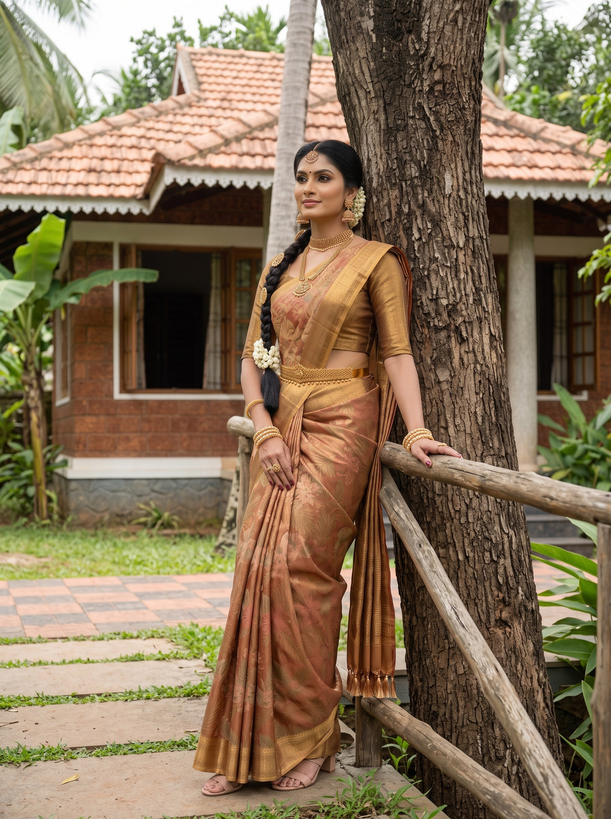 MIMOSA Magenta Saree Saree — pose 6 styling detail