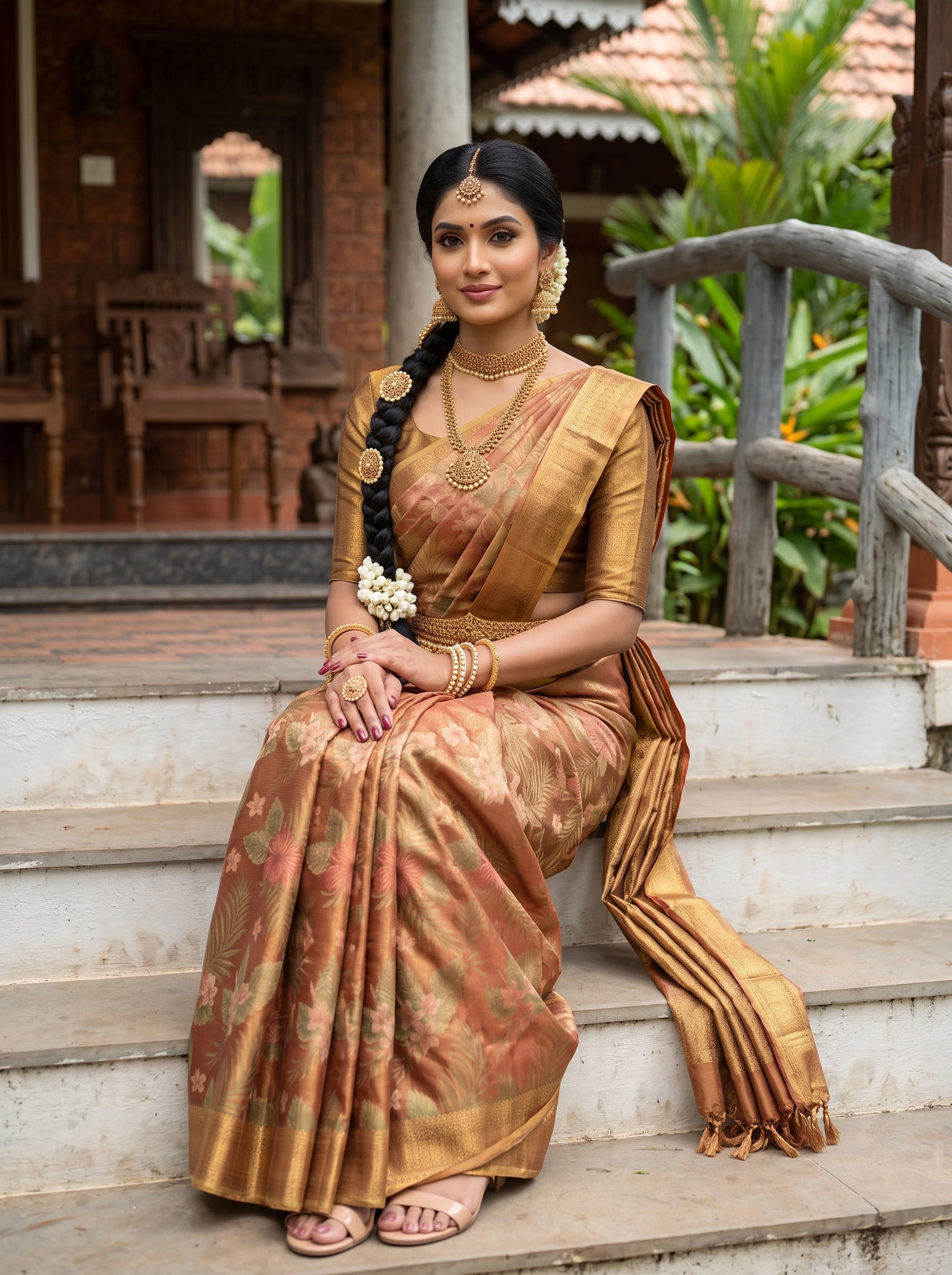 MIMOSA Magenta Saree Saree — pose 8 styling detail