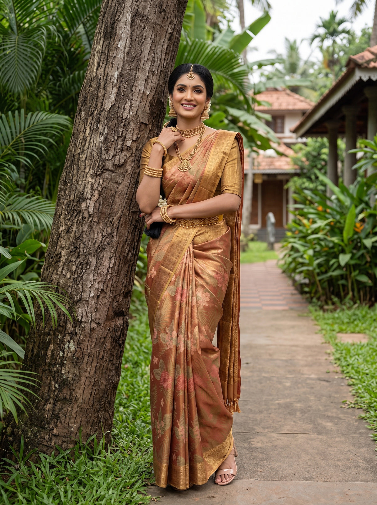 MIMOSA Magenta Saree Saree — pose 9 styling detail