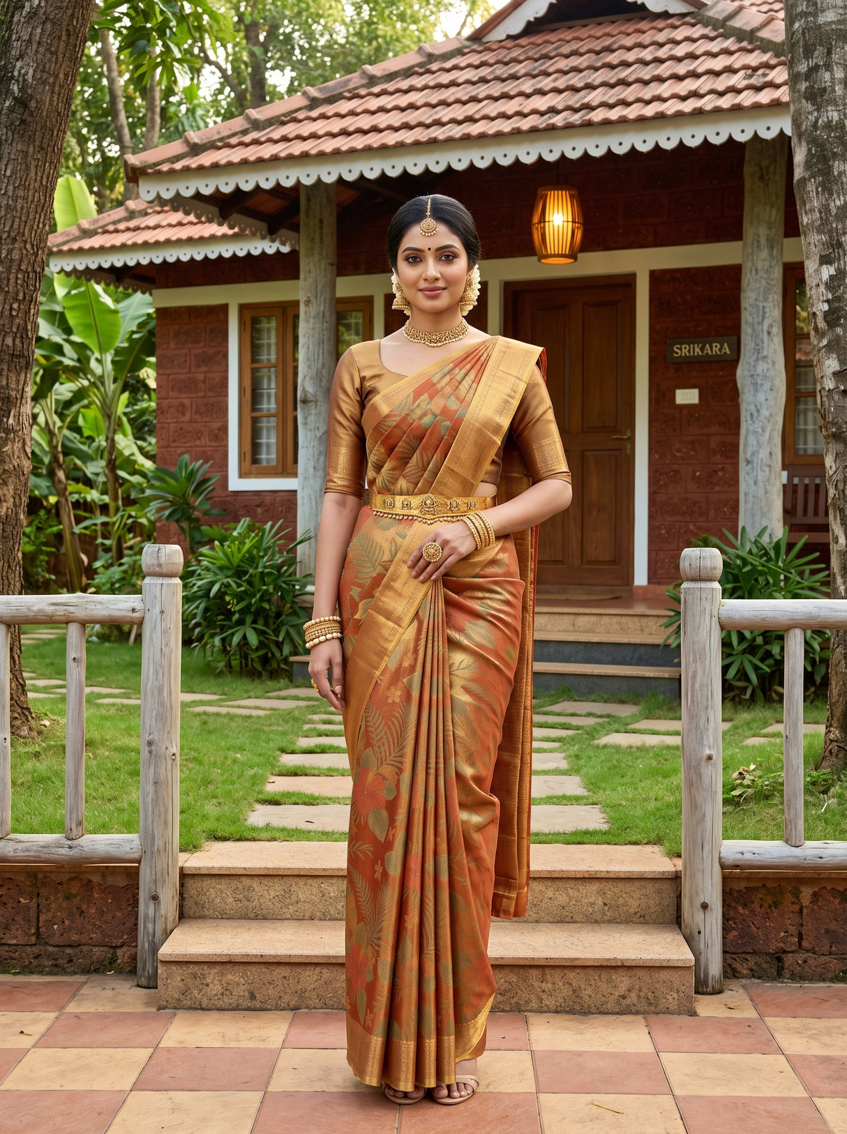 Orange Saree