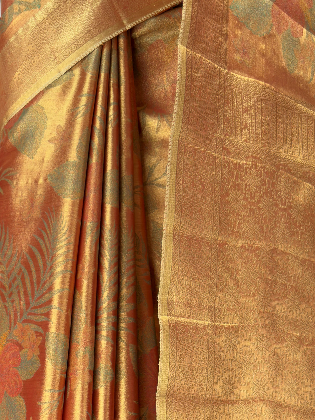 MIMOSA Orange Saree Saree — fleets shot full lifestyle