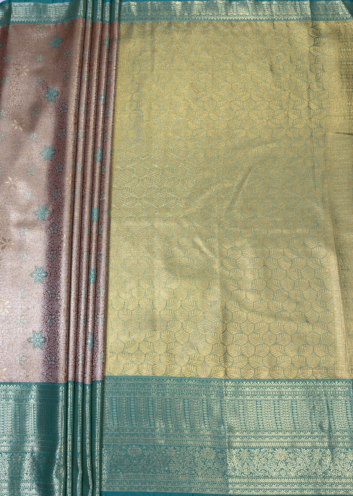 MIMOSA Maroon Kanjivaram Art Silk Saree β pallu and zari work detail