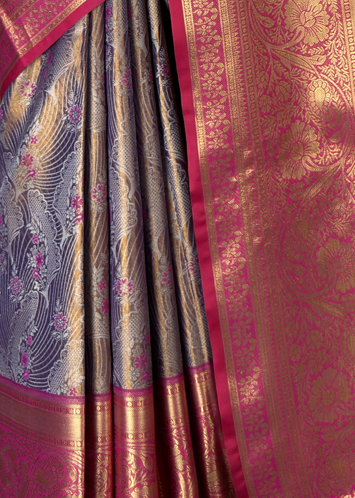MIMOSA Violet Kanjivaram Art Silk Saree β fleets shot full lifestyle