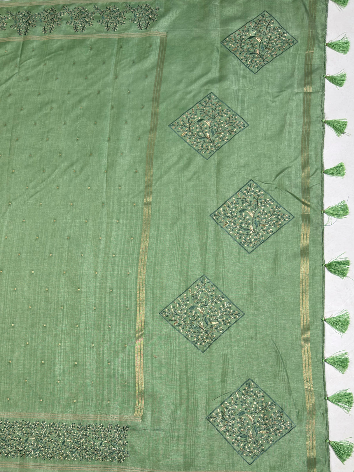 MIMOSA Saree Saree — pallu and zari work detail