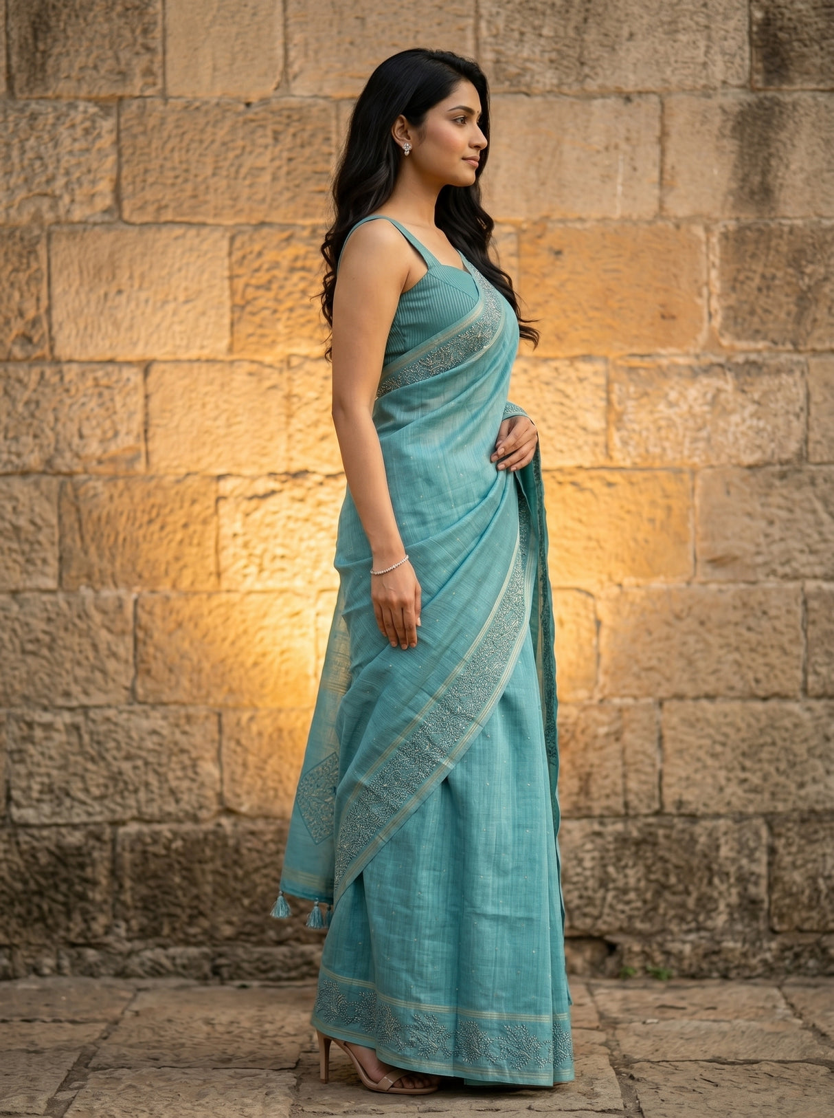 MIMOSA Saree Saree — pose 3 styling detail