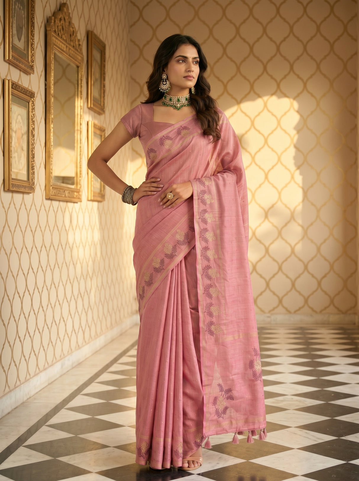 MIMOSA Gajari Saree Saree — pose 4 styling detail