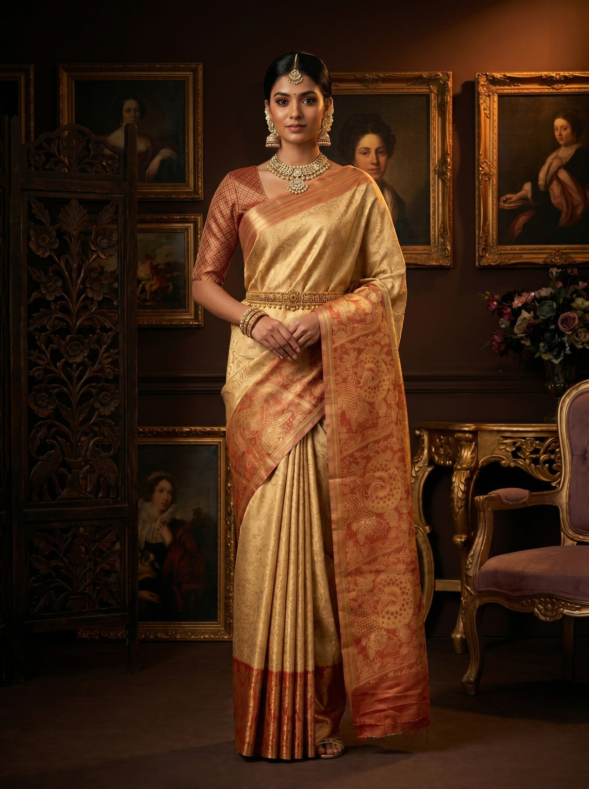 MIMOSA Saree Saree — front view on mannequin