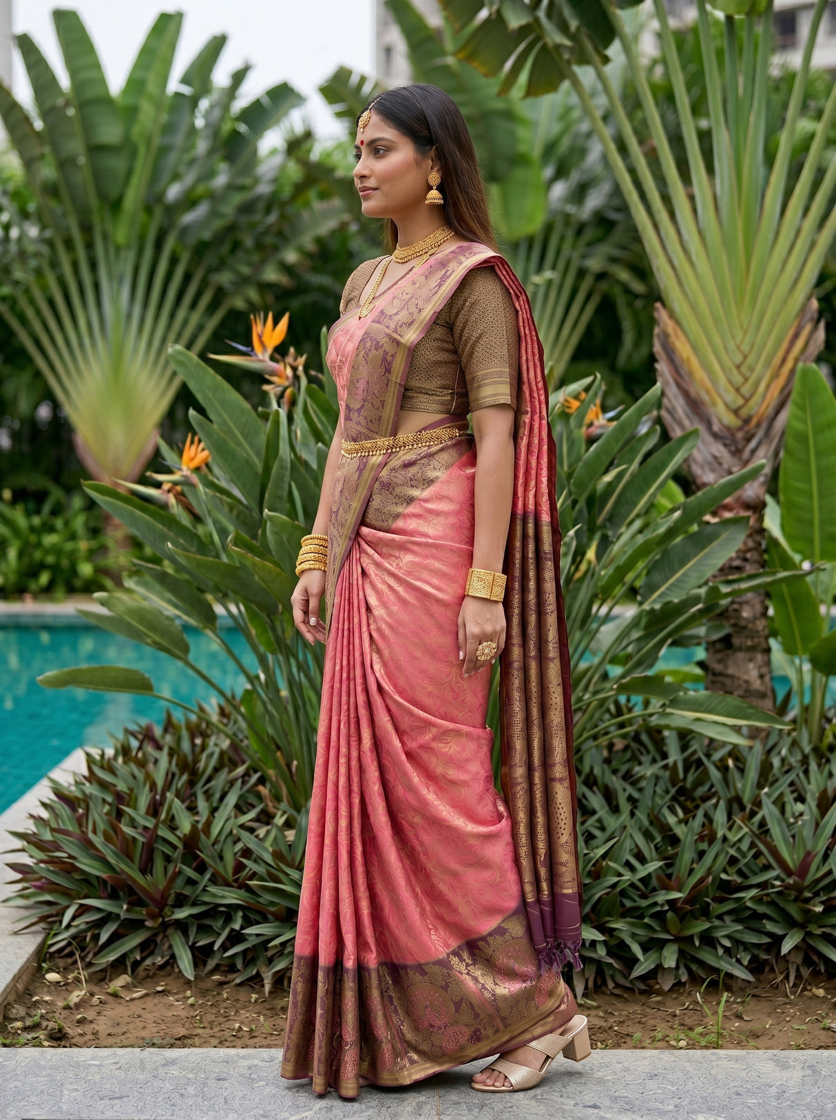MIMOSA Saree Saree — pose 3 styling detail