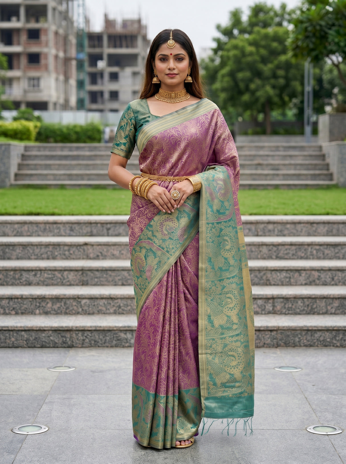 MIMOSA Saree Saree — front view on mannequin