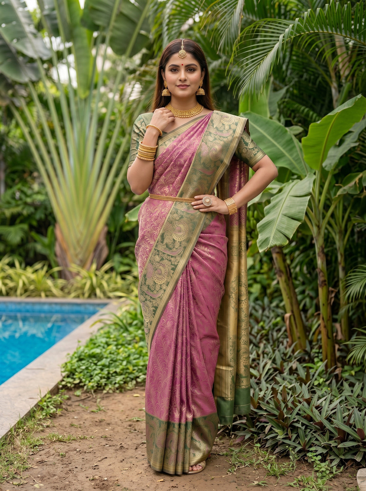MIMOSA Saree Saree — pose 4 styling detail