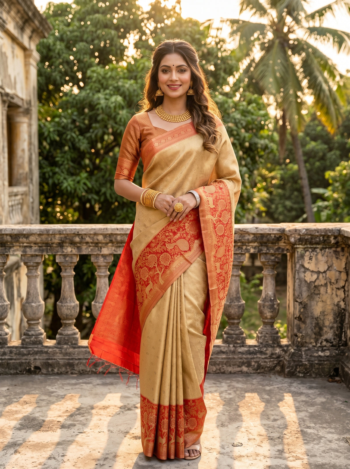 MIMOSA Saree Saree — front view on mannequin